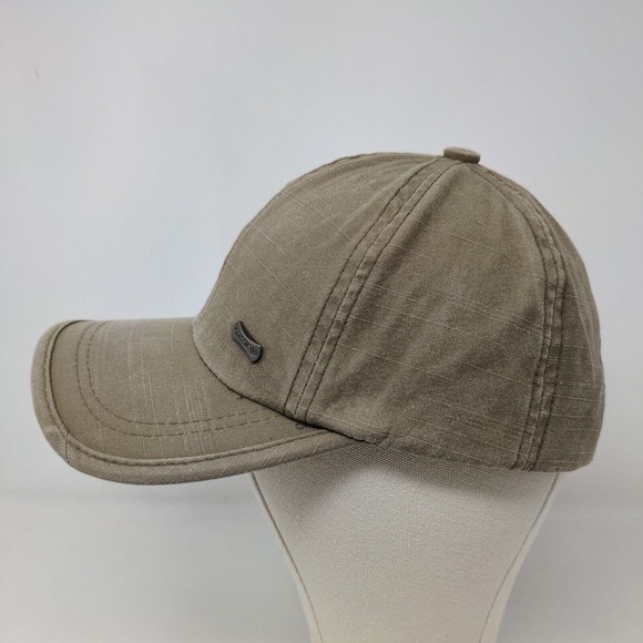Unbranded Men's Slideback Hat Tan Adjustable Tag Logo Classic Cotton Blend - Picture 4 of 8